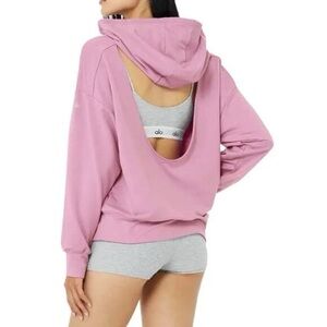 ALO Yoga Limited Edition Sanctuary Open Back Hoodie In Bright Orchid
